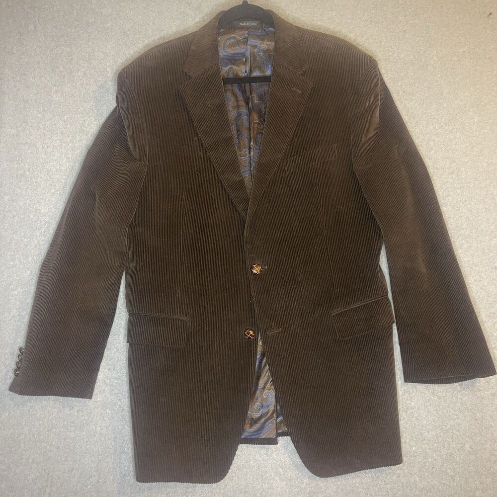 Lauren Ralph Lauren Men's Brown Corduroy Blazer 42L  Two-Button Notch Lapel